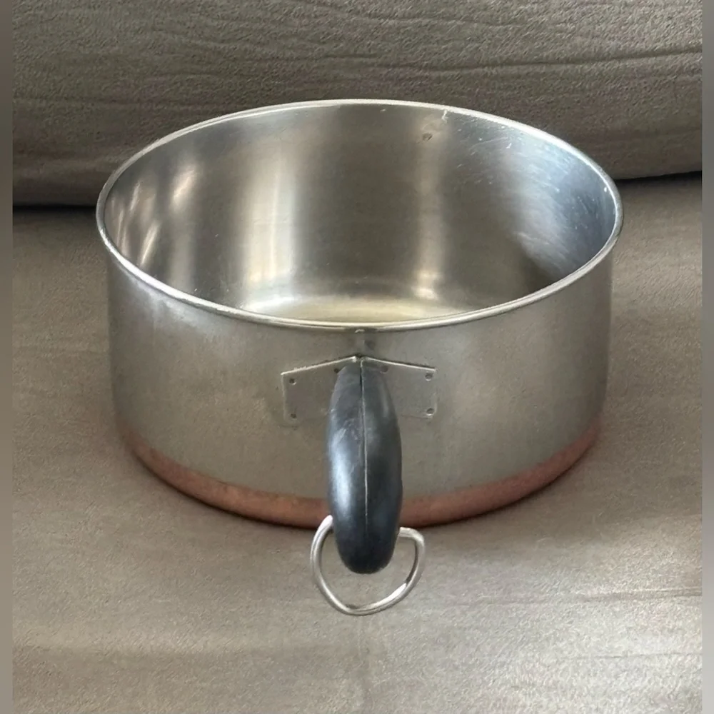 Revere Ware 1801 2 Qt Copper Bottom Sauce Pan Pre 1968 Double Ring NO LID